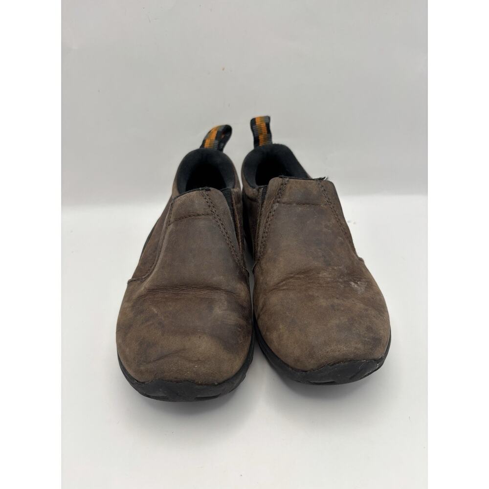 Merrell Jungle Moc Kids Slip On Brown Leather Shoes Size 11.5 Juniors - Picture 2 of 9
